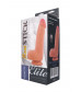 Телесный вибратор REALSTICK ELITE VIBRO с пультом ДУ - 19 см.