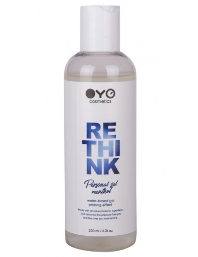 Увлажняющий гель на водной основе с пролонгирующим эффектом OYO Personal Gel Menthol - 200 мл.