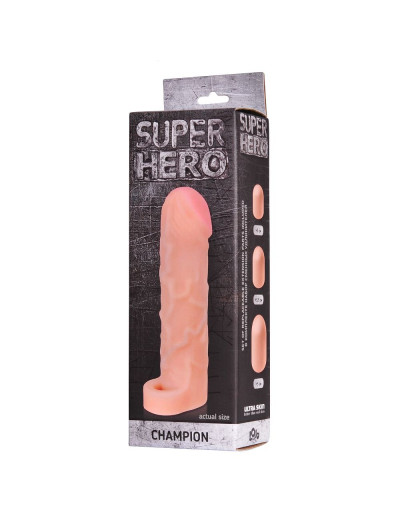 Фаллоудлинитель SUPER HERO Champion - 17,5 см.