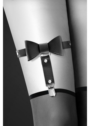 Подвязка с черным бантиком GARTER WITH BOW