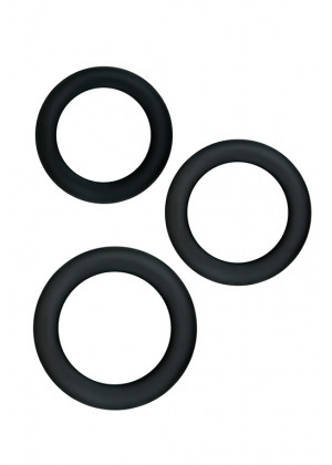 Набор из 3 чёрных эрекционных колец Renegade Diversity Rings Black