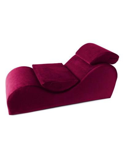 Бордовое вельветовое кресло для любви Liberator Esse Sex Chair