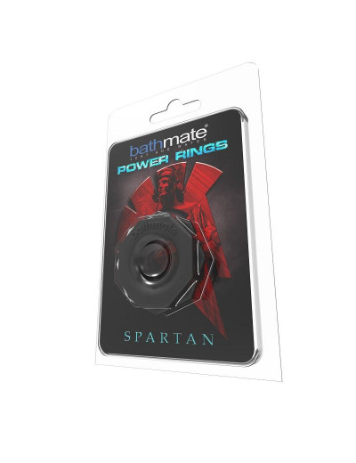 Чёрное эрекционное кольцо Spartan