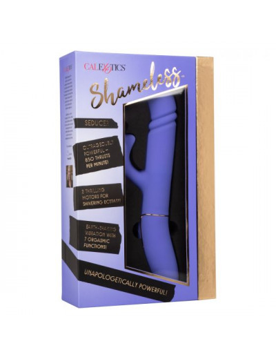 Фиолетовый вибратор-кролик Shameless Seducer - 25,5 см.