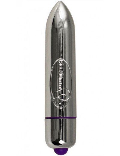 Серебристая вибропулька RO-80MM 7-SPEED CHROME - 7,9 см.