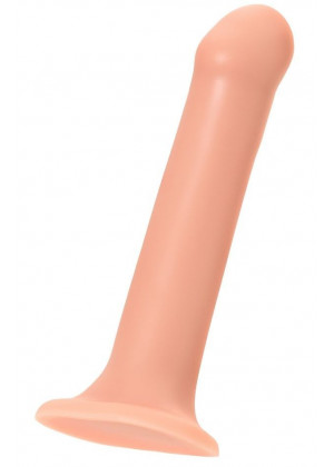 Телесный фаллос на присоске Silicone Bendable Dildo L - 19 см.