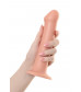 Телесный фаллос на присоске Silicone Bendable Dildo L - 19 см.