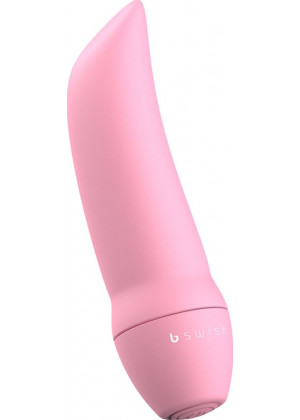 Розовая вибропуля Bmine Basic Curve - 7,6 см.