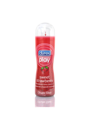 Интимная гель-смазка DUREX Play Sweet Strawberry с ароматом сладкой клубники - 50 мл.