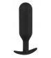 Черная анальная пробка с утяжелением Anal Trainer Large - 17,5 см.