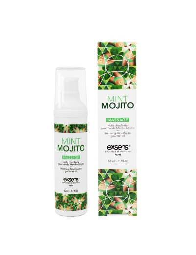 Разогревающее массажное масло с ароматом мохито Gourmet Mint Mojito - 50 мл.