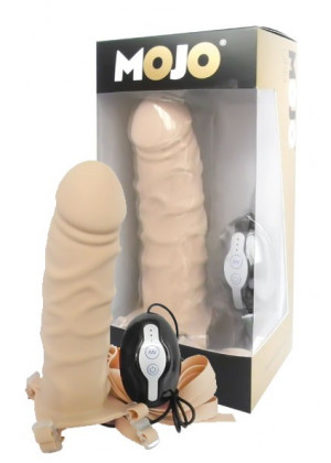 Поясной полый вибратор Mojo Throttle Vibrating Male Harness - 18 см.
