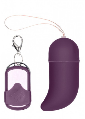 Фиолетовое виброяйцо Medium Wireless Vibrating G-Spot Egg с пультом - 7,5 см.