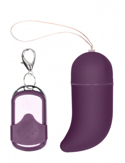 Фиолетовое виброяйцо Medium Wireless Vibrating G-Spot Egg с пультом - 7,5 см.