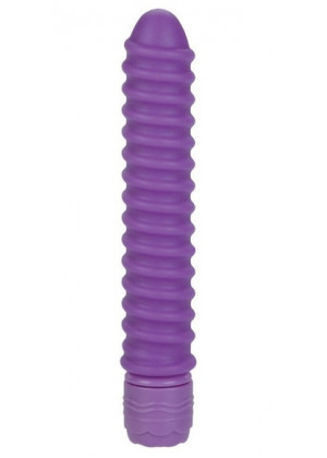 Фиолетовый спиральный вибратор Sorority Screw - 12,75 см.