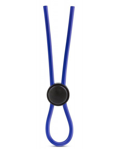 Синее эрекционное лассо Silicone Loop Cock Ring