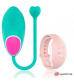 Зеленое виброяйцо с нежно-розовым пультом-часами Wearwatch Egg Wireless Watchme