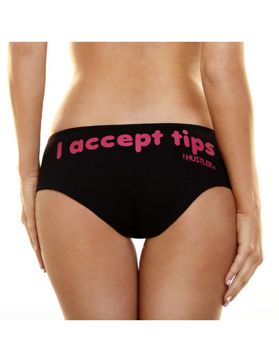 Женские трусики Hustler с надписью I Accept Tips