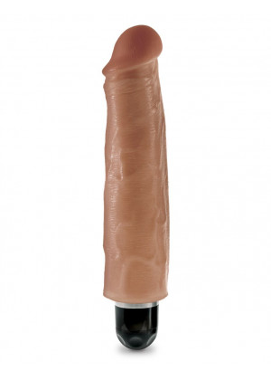 Кофейный вибратор-реалистик 7  Vibrating Stiffy - 21,6 см.