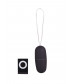 Черное виброяйцо с пультом управления - 7 см.