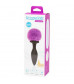Черная анальная вибропробка Rechargeable Vibrating Bunny Tail Butt Plug Medium - 12 см.