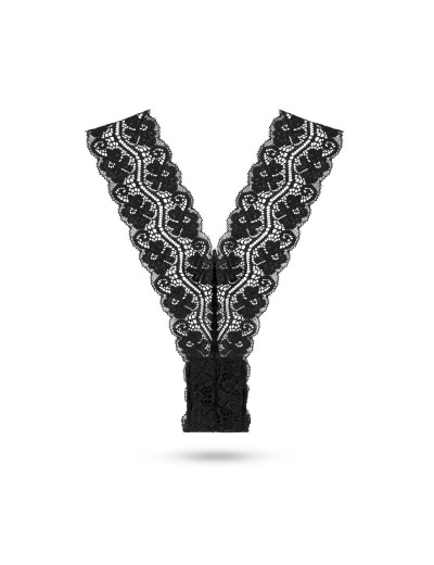 Кружевные трусики-тонг с виброэлементом Remote Control Vibrating Lace Tong