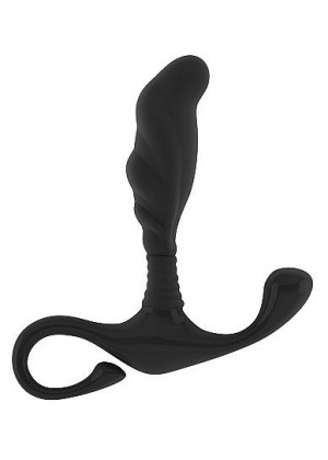 Чёрный анальный массажер простаты Prostate Massager No.27 - 12,5 см.