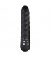 Черный мини-вибратор Diamond Twisted Vibrator - 11,4 см.