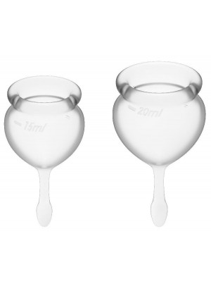 Набор прозрачных менструальных чаш Feel good Menstrual Cup