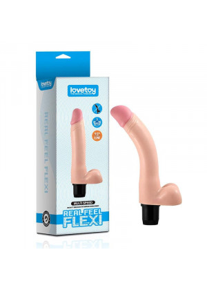Гнущийся вибратор-реалистик Real feel Flexi Vibrator - 22,5 см.