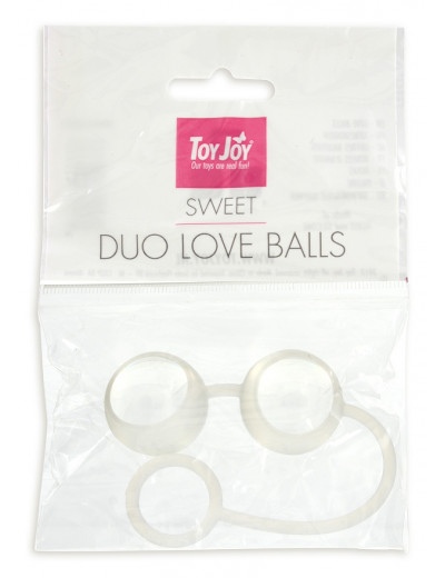 Стеклянные вагинальные шарики Duo Love Dalls на силиконовой сцепке
