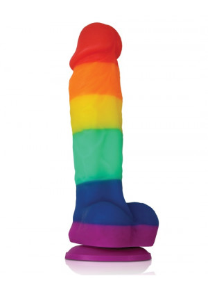 Радужный фаллоимитатор Colours Pride Edition 5  Dildo - 17,8 см.