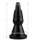 Черная коническая рельефная втулка - 20 см.