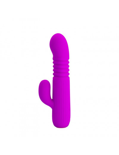 Лиловый фрикционный вибратор Leopold - 15,5 см.