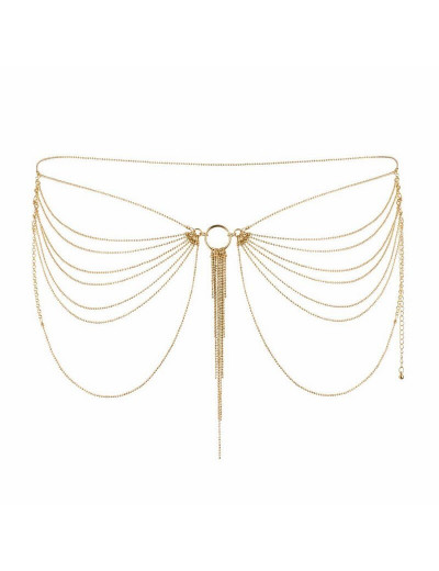 Золотистое украшение из цепочек Magnifique Metallic Chain Waist Jewelry