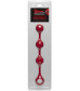 Красные утяжеленные анальные шарики Anal Essentials Weighted Silicone Anal Balls - 34,3 см.