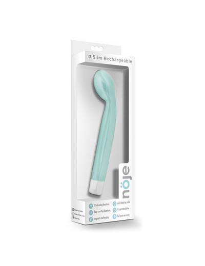 Зеленый вибратор G Slim Rechargeable - 18 см.
