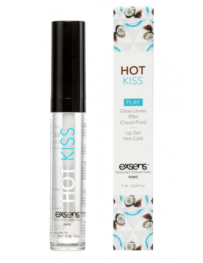 Блеск для губ Hot Kiss Coconut с ароматом кокоса - 7 мл.