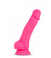Розовый реалистичный фаллоимитатор на присоске NEO 7.5INCH DUAL DENSITY COCK W. BALLS - 19 см.