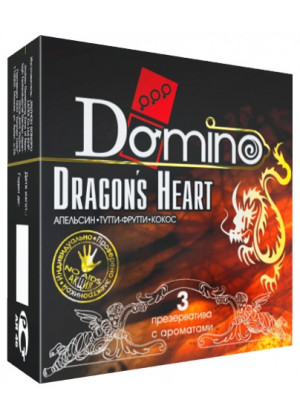 Ароматизированные презервативы Domino Dragon’s Heart  - 3 шт.