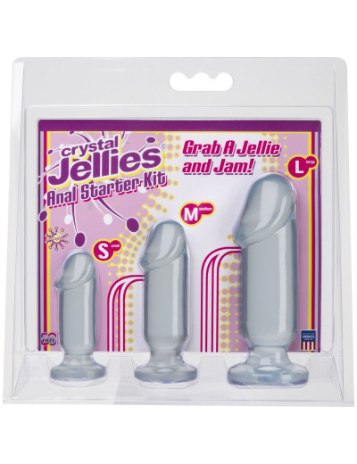 Набор прозрачных анальных фаллоимитаторов Crystal Jellies Anal Starter Kit