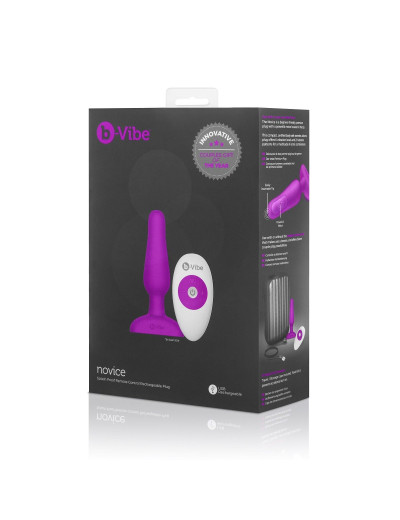 Анальная вибропробка NOVICE REMOTE CONTROL PLUG FUCHSIA - 10,2 см.