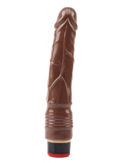 Коричневый вибратор-реалистик 9” Vibe Cock - 22 см.