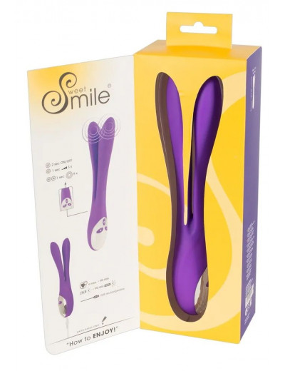 Фиолетовый сдвоенный вибратор Bendable Double Vibrator - 24,3 см.