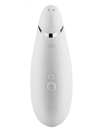 Белый бесконтактный клиторальный стимулятор Womanizer Premium
