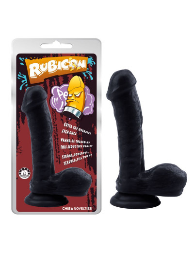 Черный фаллоимитатор Gentle Black Penis - 19 см.