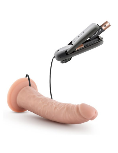 Телесный вибратор-реалистик Dr. Dave 7 Inch Vibrating Cock - 19 см.