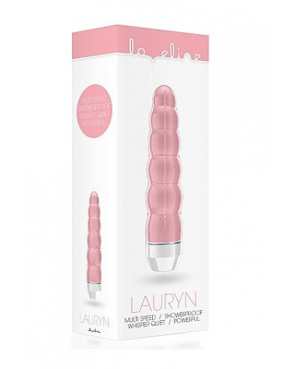 Розовый фигурный вибратор Lauryn - 15 см.