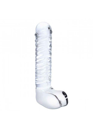Прозрачный фаллоимитатор 8  Realistic Ribbed Glass Dildo - 20,3 см.
