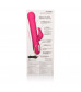 Ярко-розовый вибратор Jack Rabbit Signature Silicone Beaded Rabbit - 23 см.